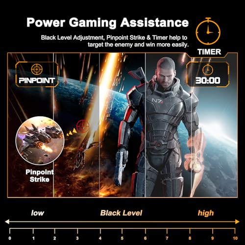 SANSUI 24" Curved Gaming Monitor - 180Hz, 1ms, FHD, FreeSync, HDR