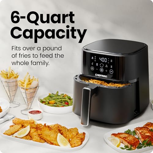 Chefman 6-Quart Digital Air Fryer with Hi-Fry Technology
