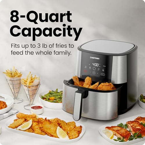 Chefman TurboFry® XL 8-Qt Digital Air Fryer Oven - Next-Gen Healthy Cooking