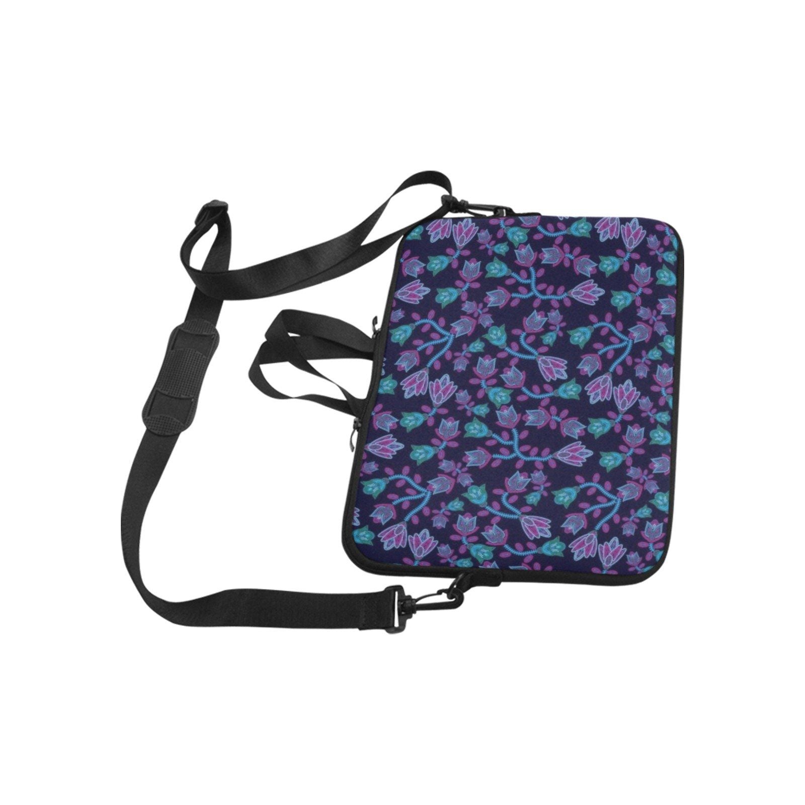 Elegant Beaded Neoprene Laptop Handbag