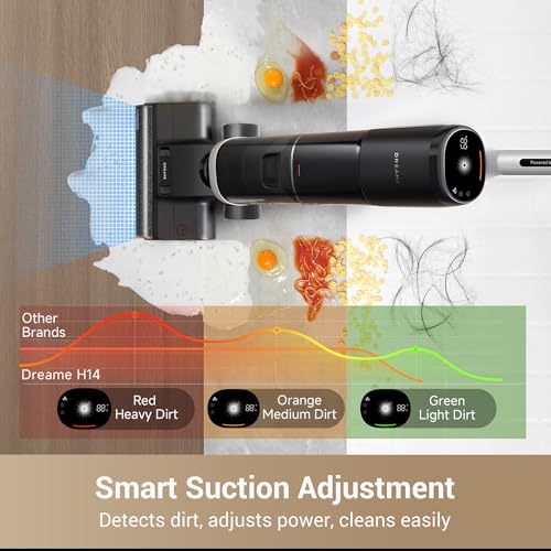 dreame H14 Wet Dry Vacuum Cleaner: 180° Flat Reach, Powerful Suction, Smart Floor Cleaning