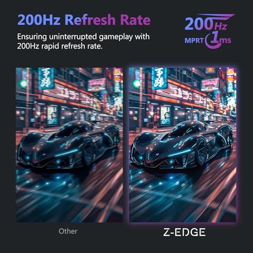 Z-Edge UG27 27-inch 1500R Curved Gaming Monitor with 200Hz Refresh Rate