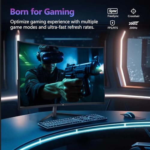 Z-Edge UG27 27-inch 1500R Curved Gaming Monitor with 200Hz Refresh Rate