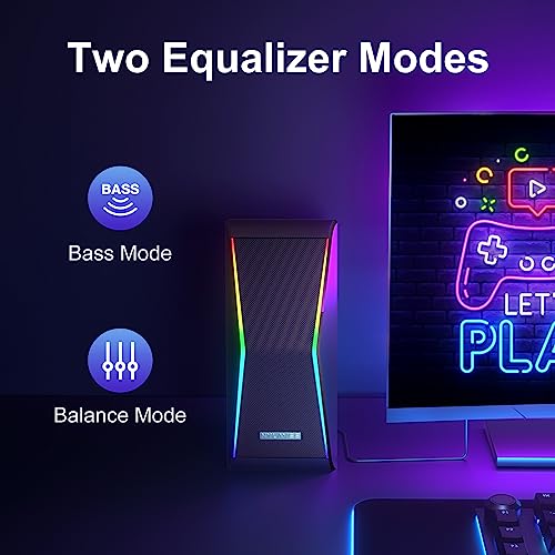 Nylavee Hi-Fi Stereo Gaming Speakers with Dynamic Lighting