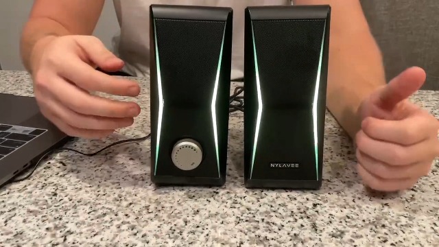 Nylavee Hi-Fi Stereo Gaming Speakers with Dynamic Lighting