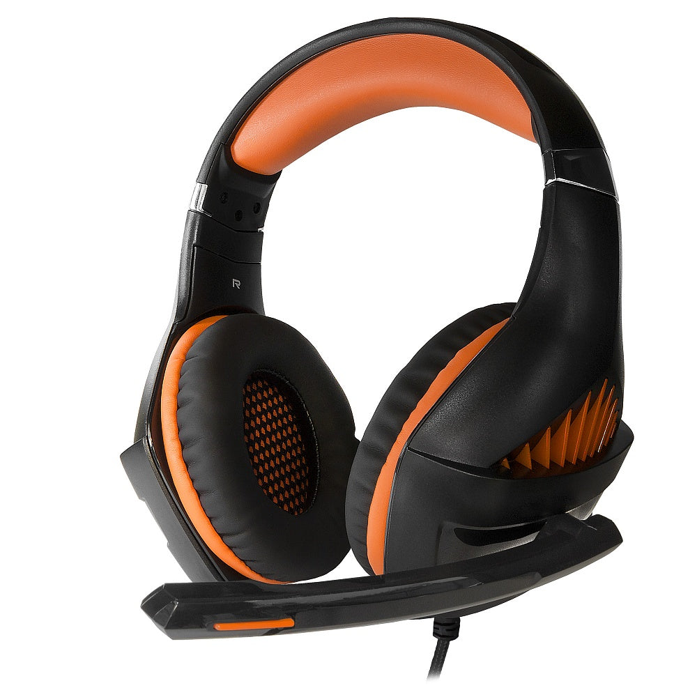 Immersive Gaming Headset with USB Wired Audio and Microphone - Orange