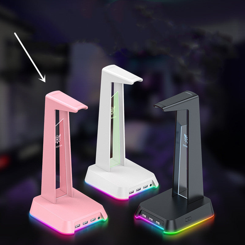Stylish RGB Illuminated Headphone Stand with Detachable Display - ST2