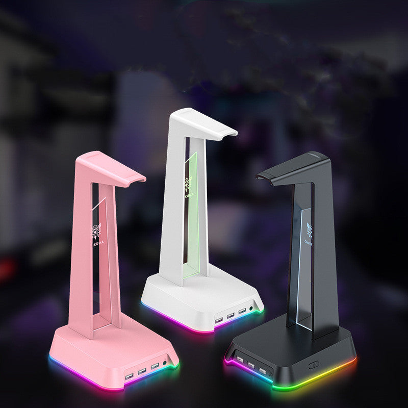 Stylish RGB Illuminated Headphone Stand with Detachable Display - ST2