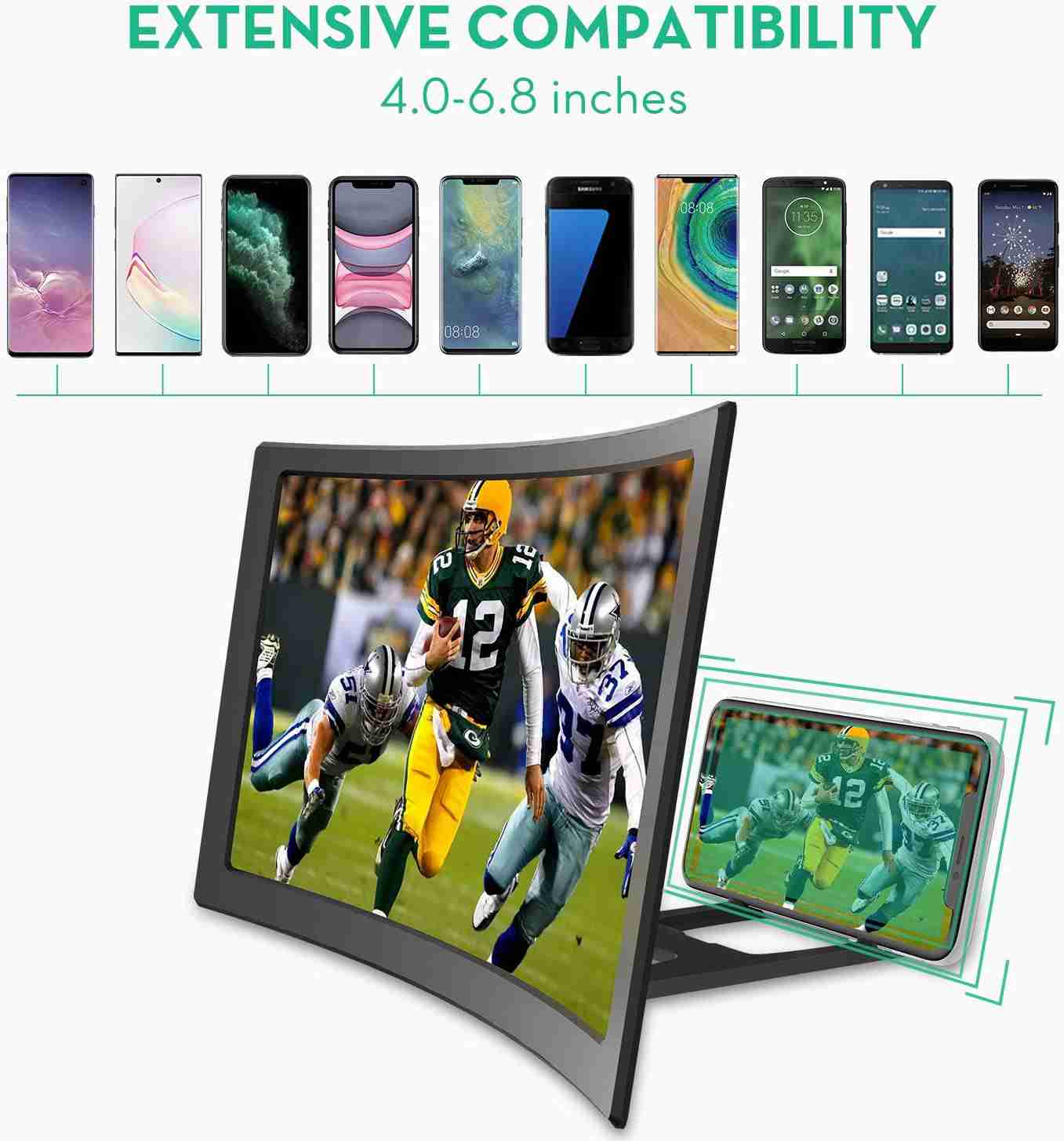 High-Definition Screen Magnifier with Foldable Stand