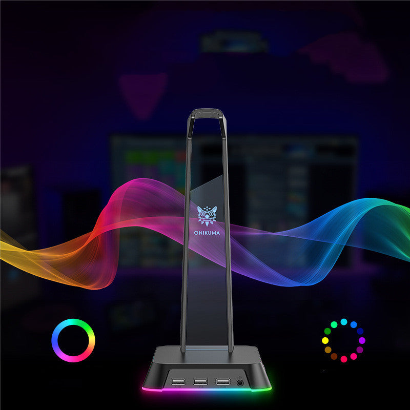 Stylish RGB Illuminated Headphone Stand with Detachable Display - ST2