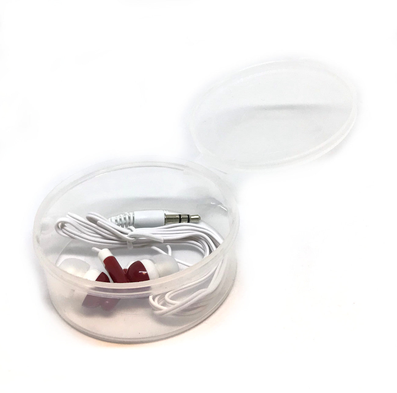Maroon Red Stereo Earbuds with Comfort and Clarity
