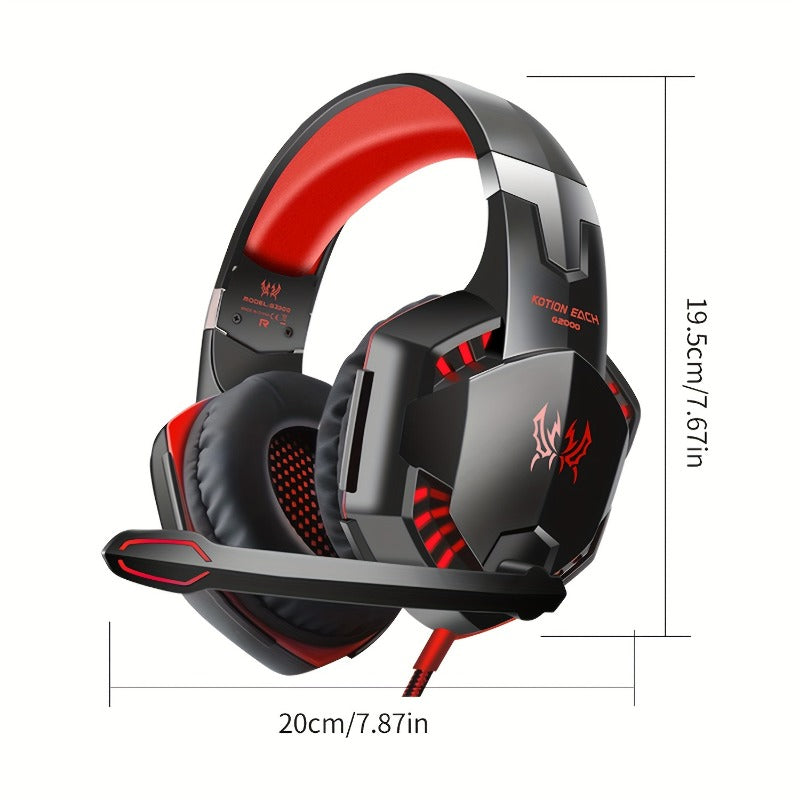 High-Quality Gaming Headset with Condenser Mic and Soundproofing