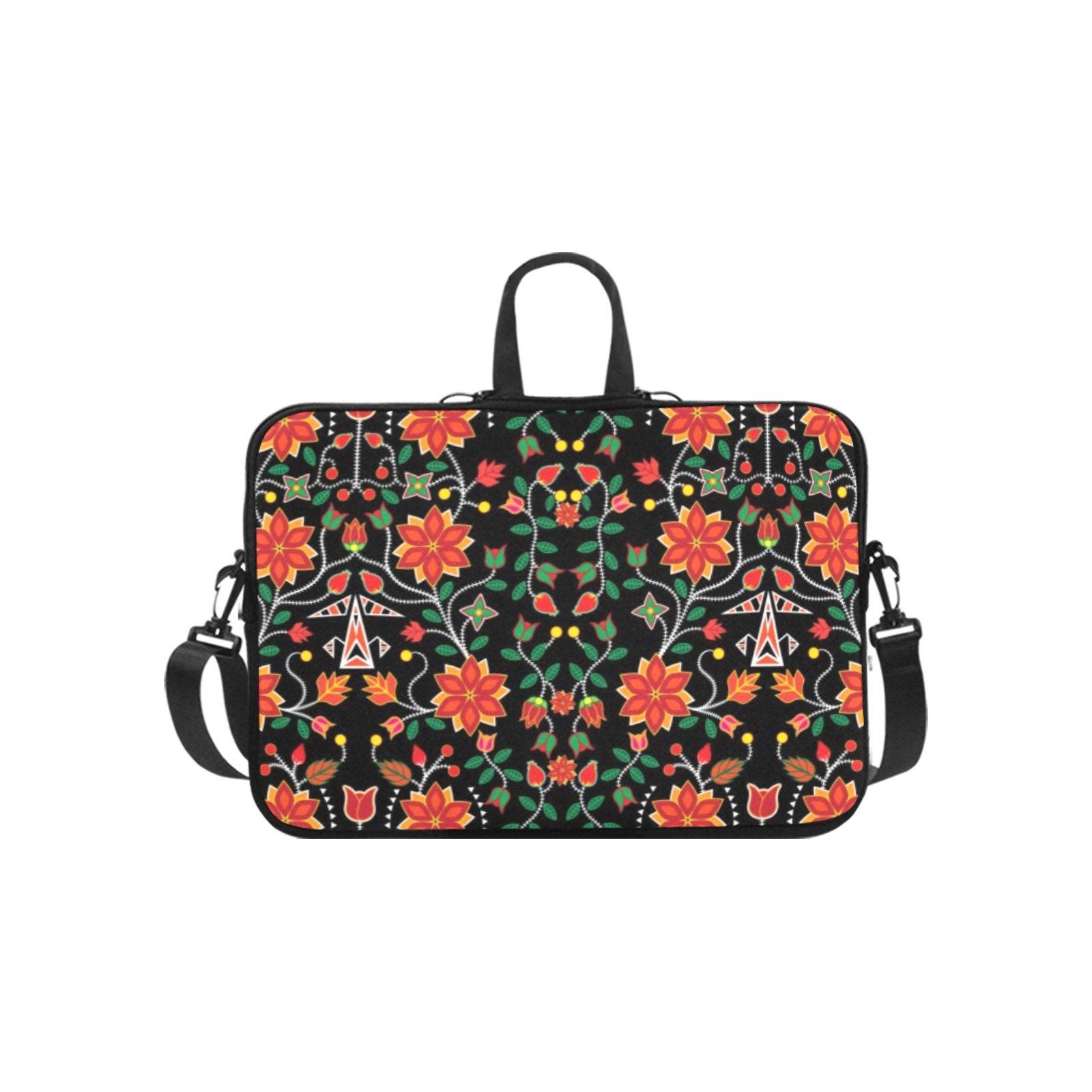 Floral Beadwork Neoprene Laptop Sleeve
