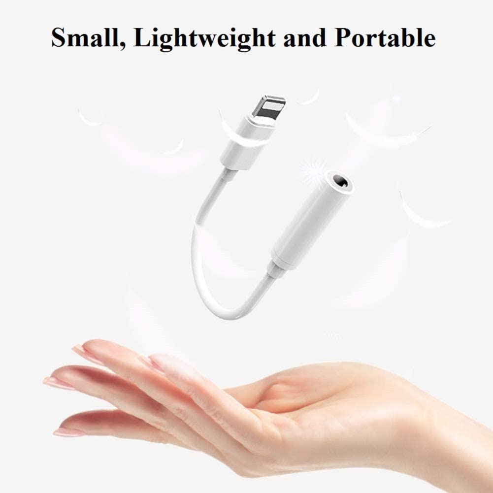 3.5mm Audio Adapter, Lightning to Headphone Jack Converter for iPhones