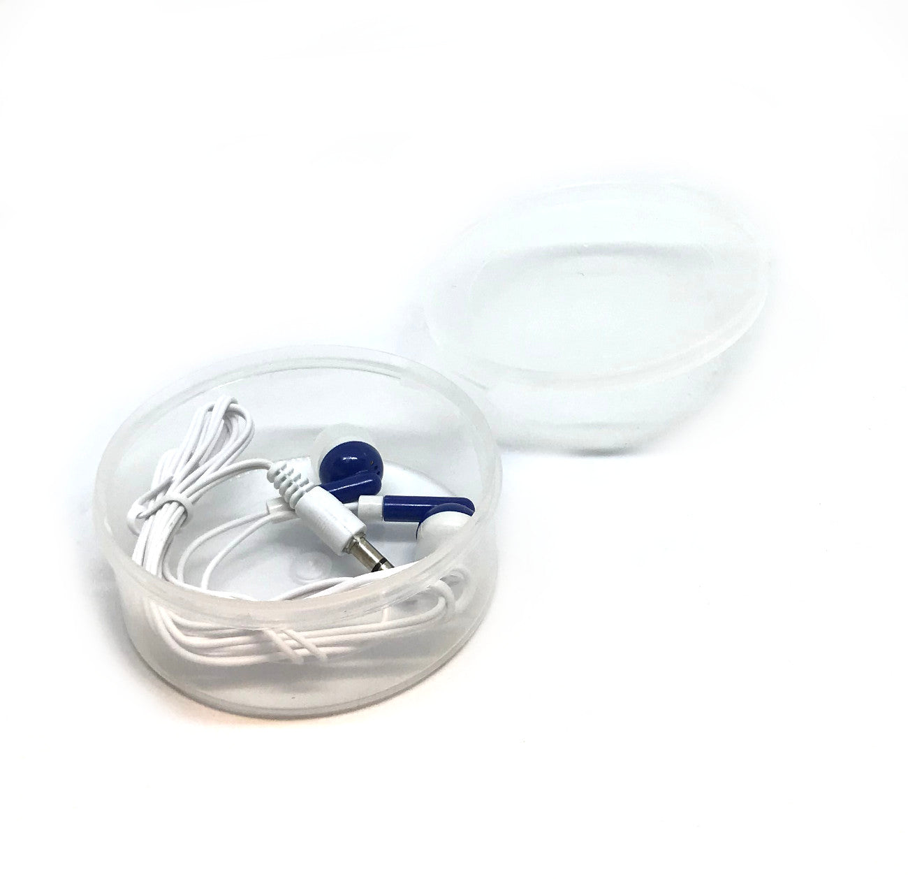 Premium Navy Blue Stereo Earbuds with Comfort and Clarity
