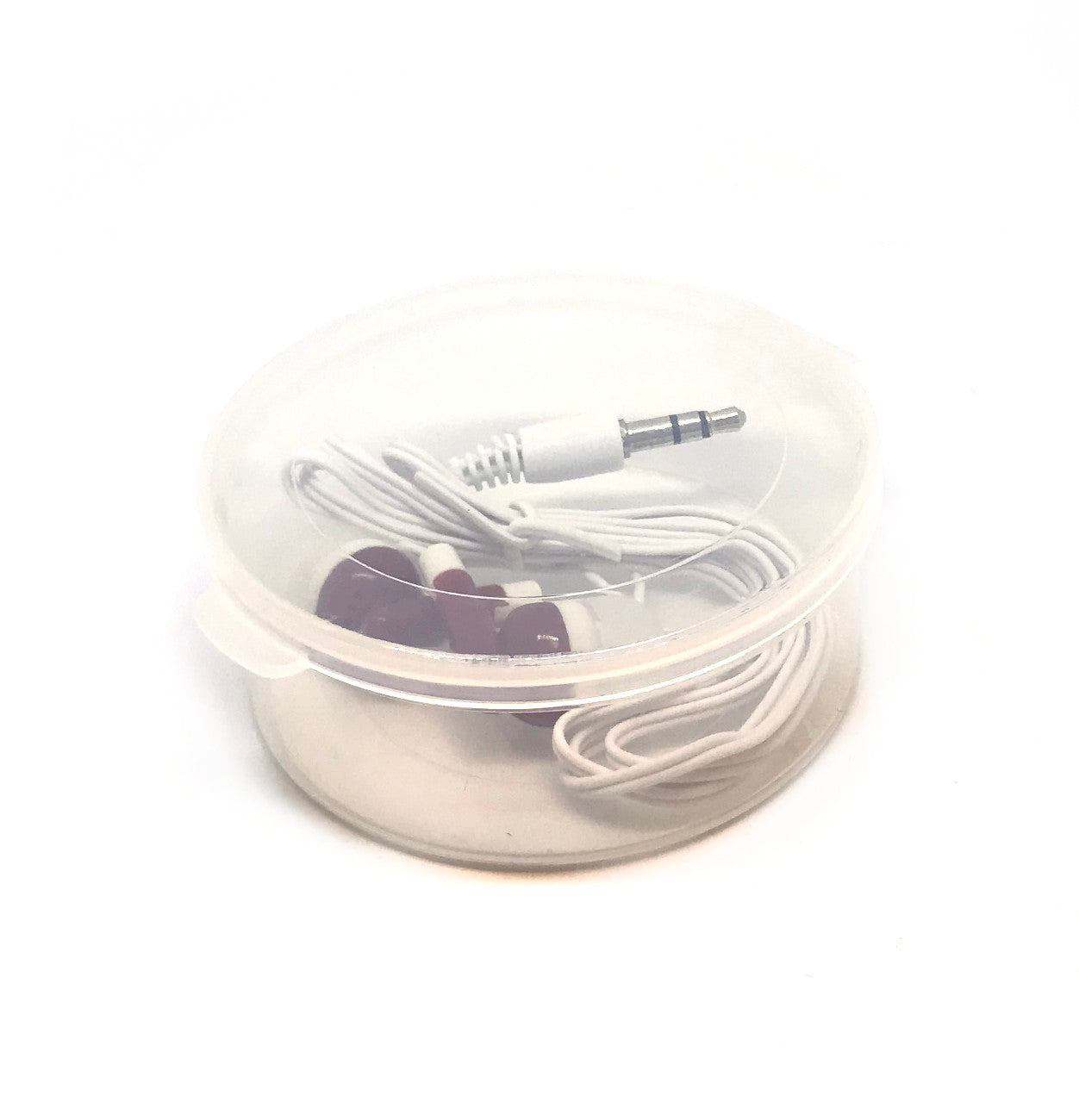 Maroon Red Stereo Earbuds with Comfort and Clarity