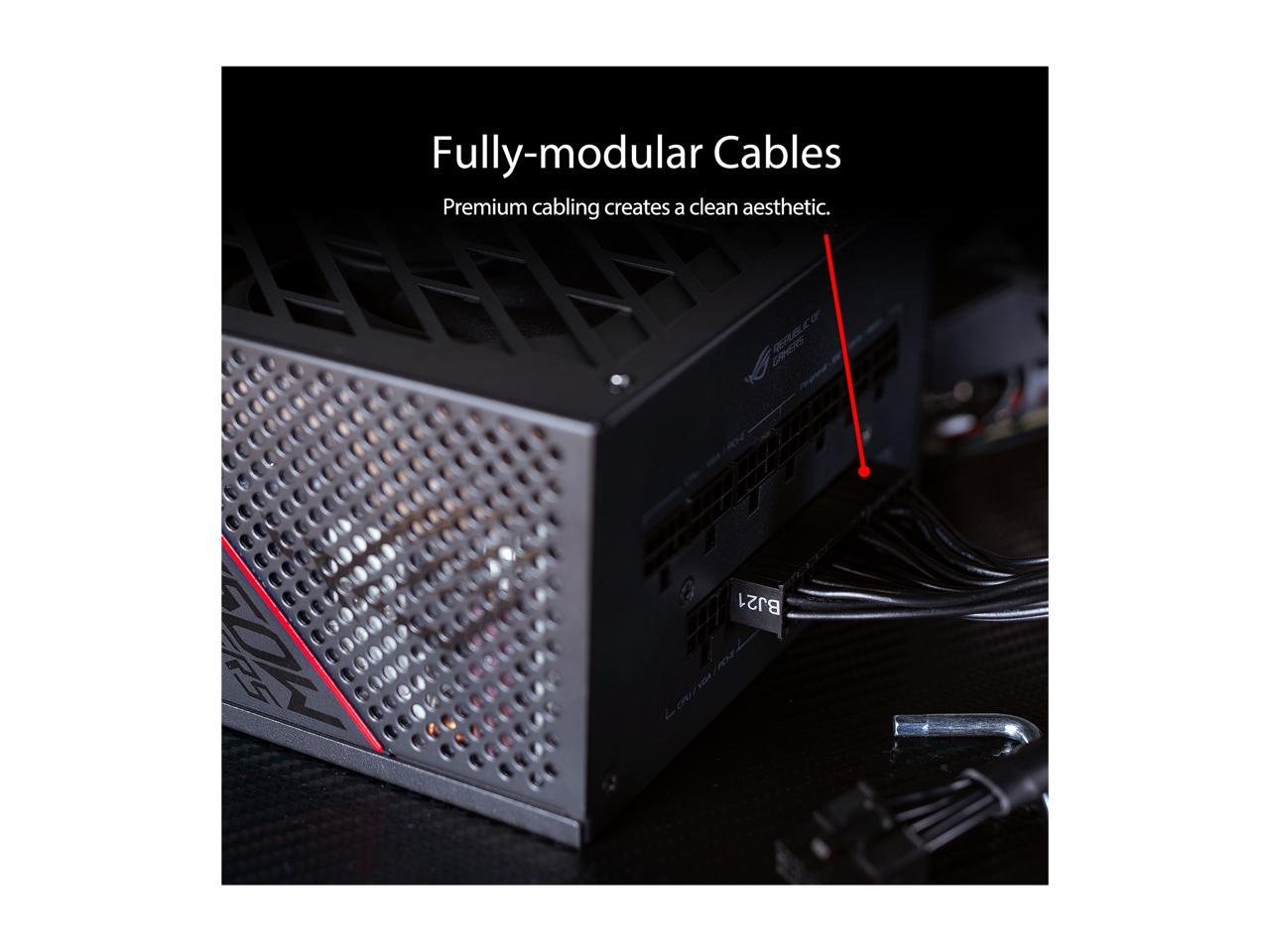 ASUS ROG STRIX 850W Gaming Power Supply - Premium Efficiency and Silent Operation