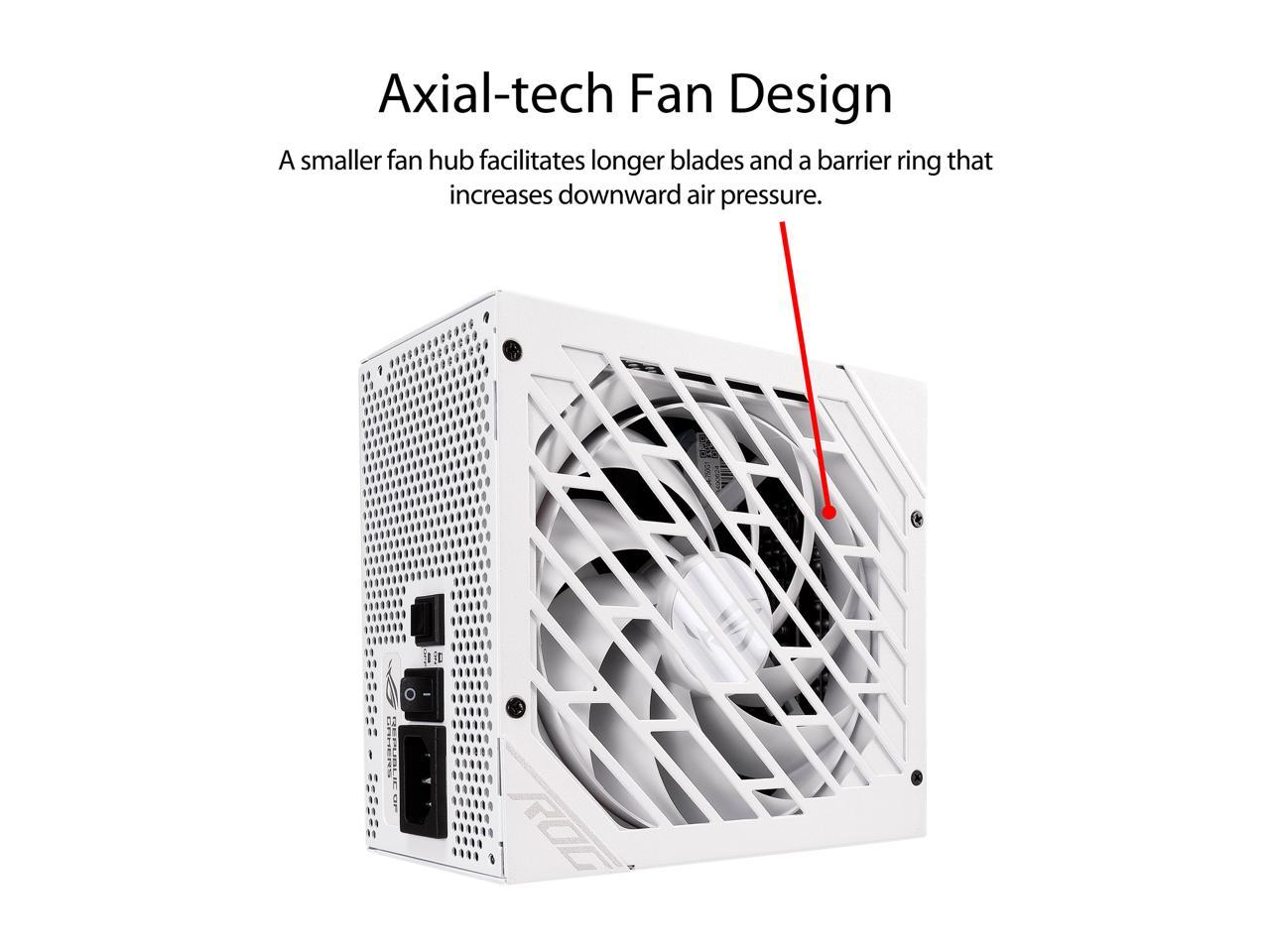 ASUS ROG STRIX 850W White Edition Power Supply - Enhanced Cooling, Efficiency, and Silence
