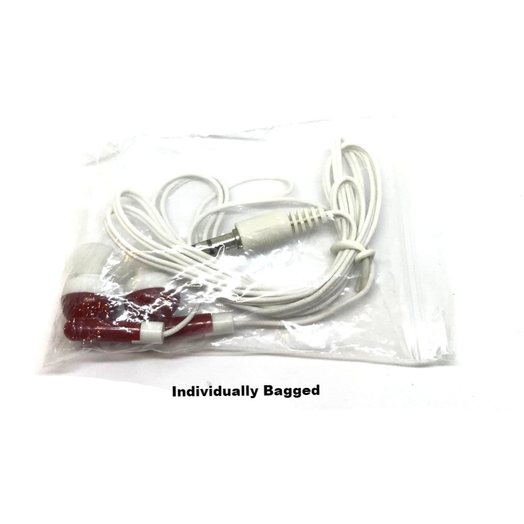 Maroon Red Stereo Earbuds with Comfort and Clarity