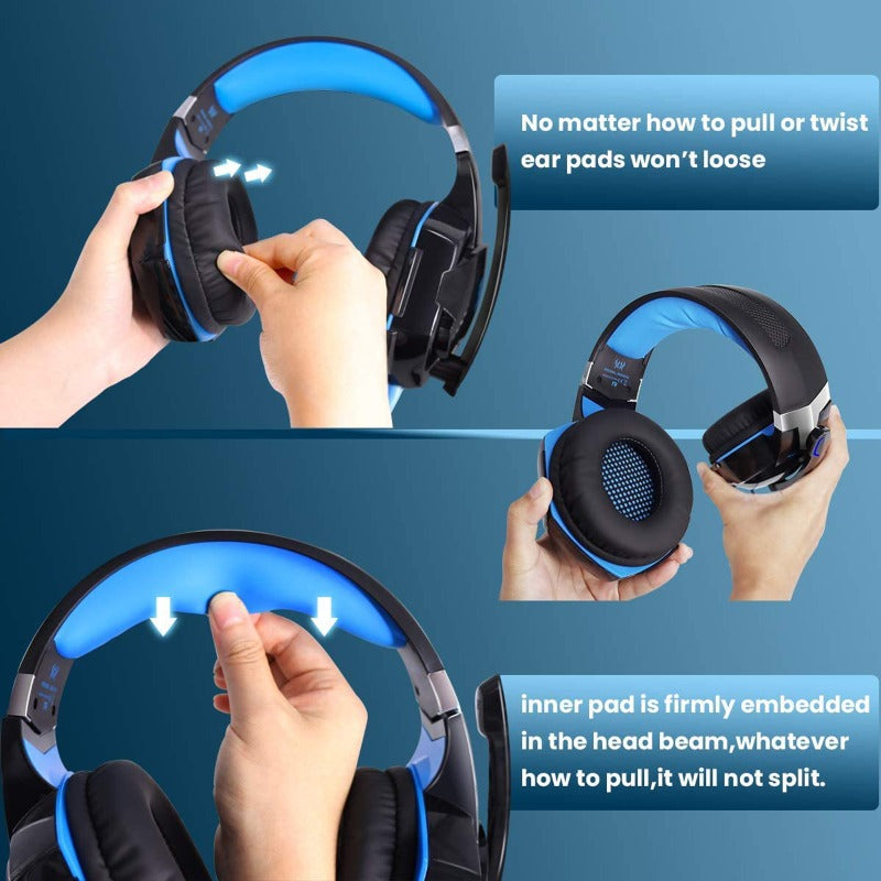 High-Quality Gaming Headset with Condenser Mic and Soundproofing