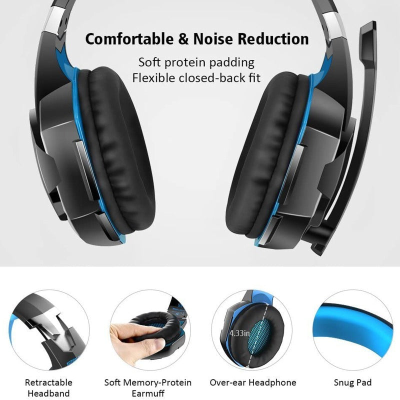 High-Quality Gaming Headset with Condenser Mic and Soundproofing