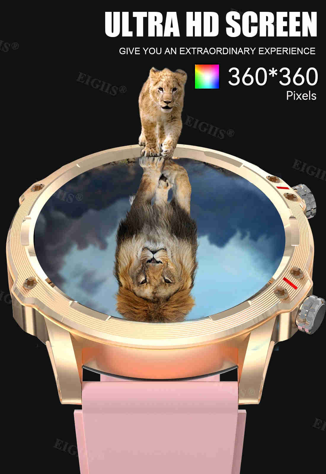 NEKTOM 1.32" Full Touch Screen Smartwatch CF89 - Sporty Style with Advanced Features