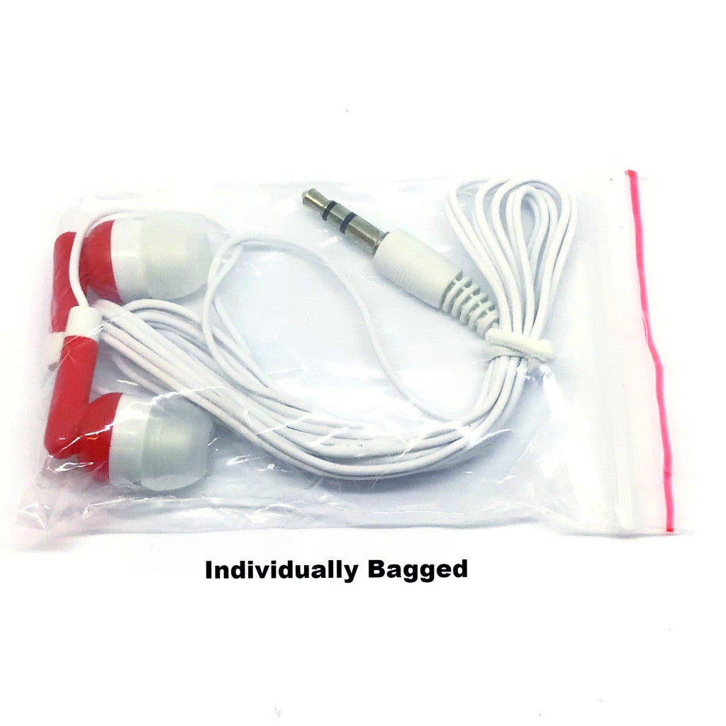 Enhanced Comfort Red Stereo Earbuds