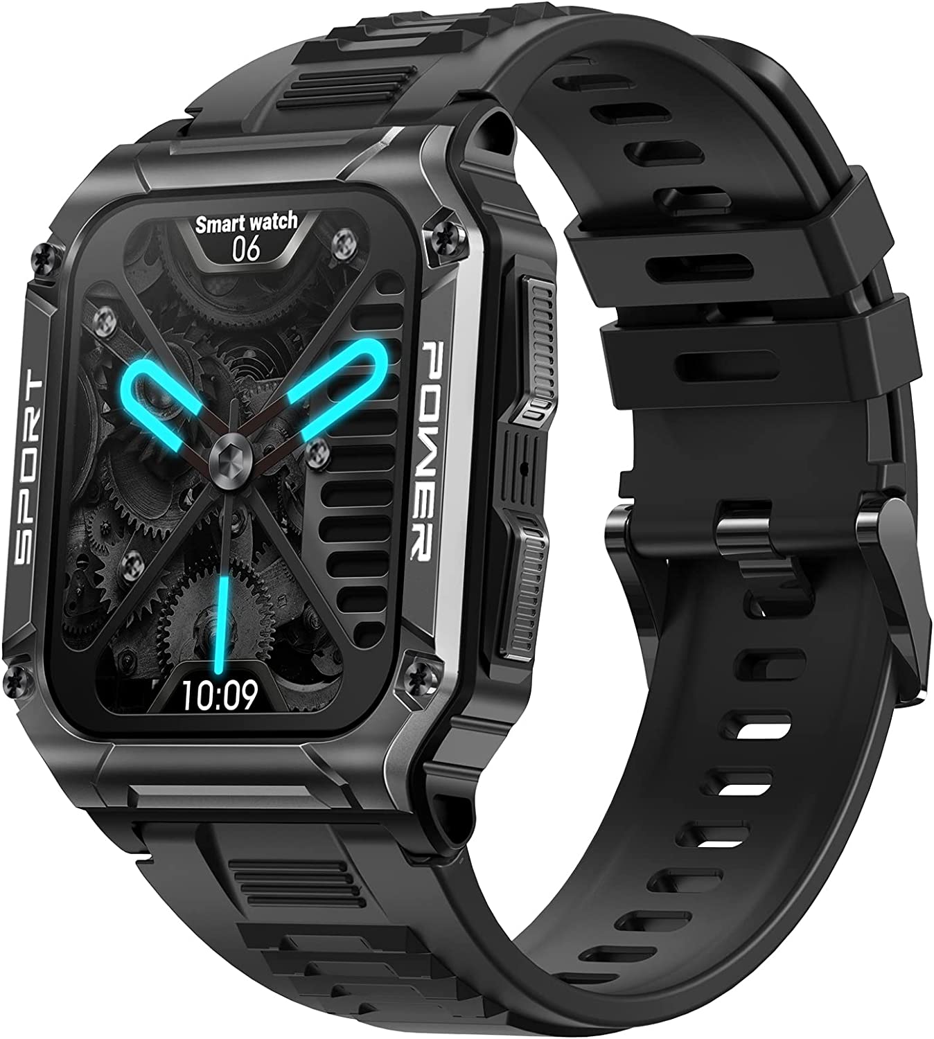 Rugged NEKTOM NX6 Smartwatch for Men - Military-Grade HD Display, Tactical Sports Watch