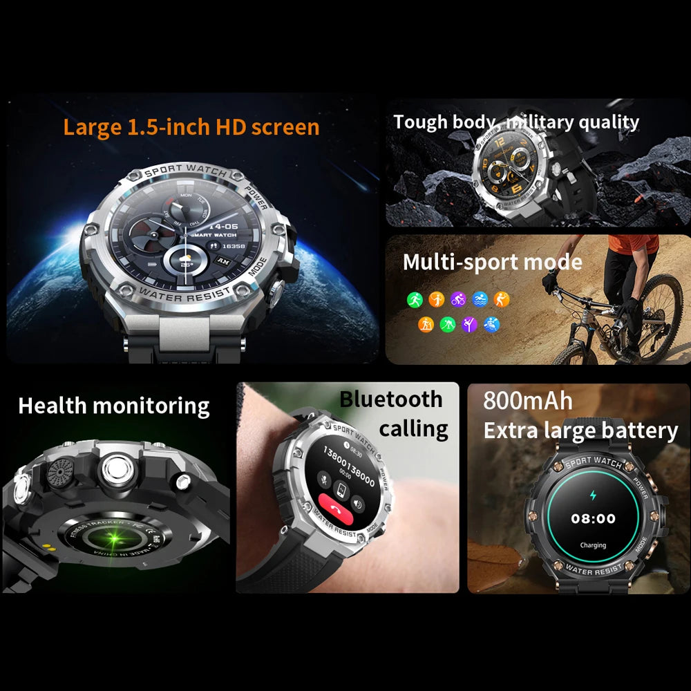 NEKTOM T88 Smart Watch with Advanced Health Tracking and Bluetooth Connectivity