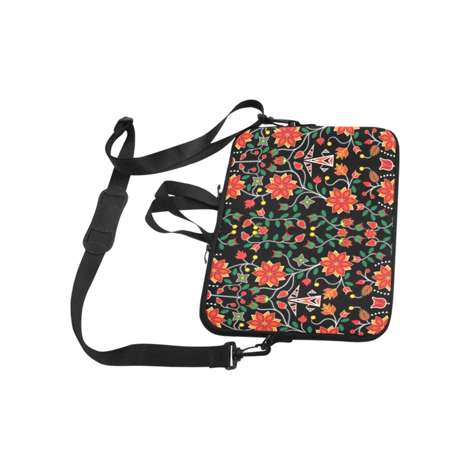 Floral Beadwork Neoprene Laptop Sleeve