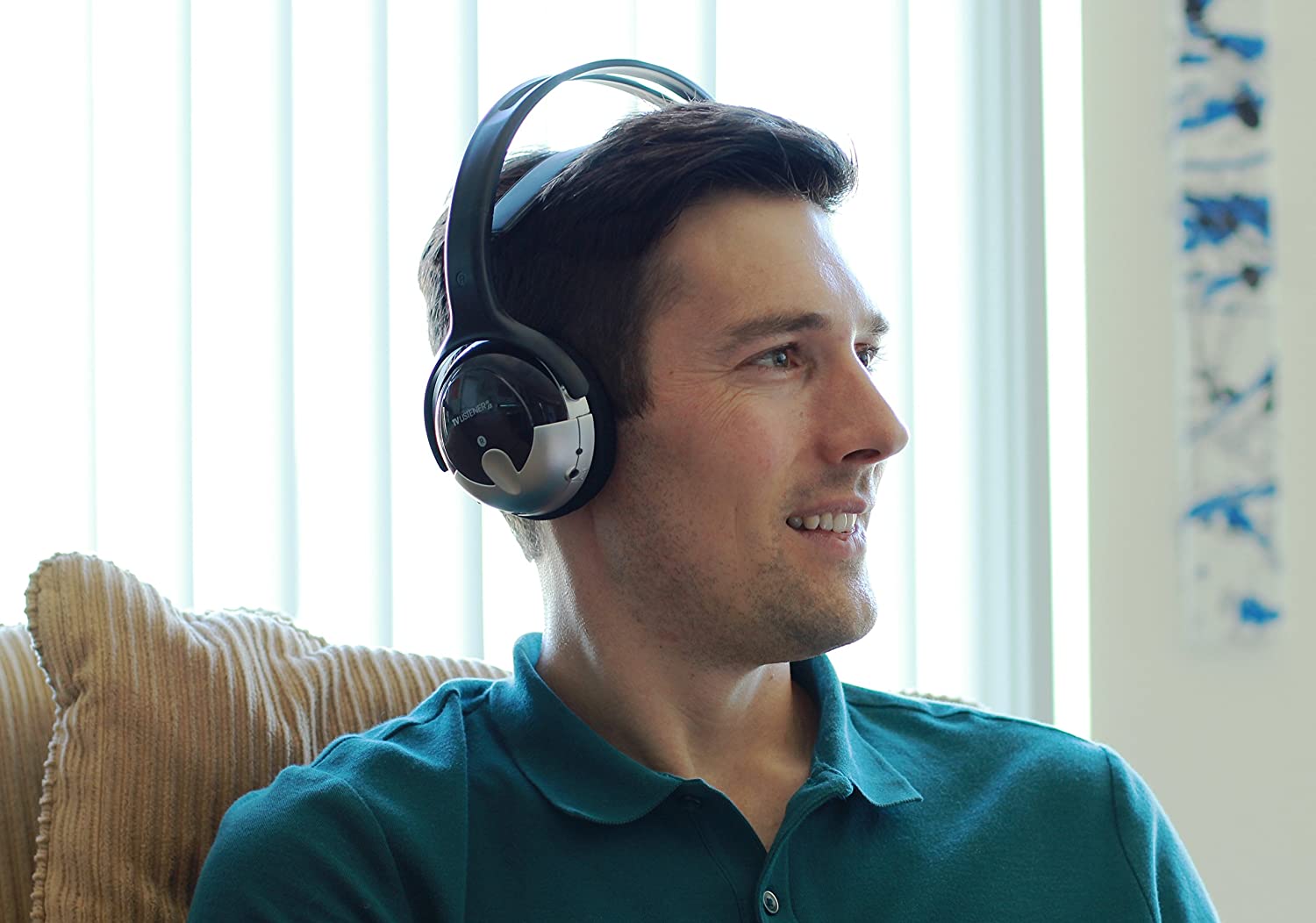 Unisar J3 Wireless TV Listener Headphones - Comfortable, Noise-Canceling, Cordless