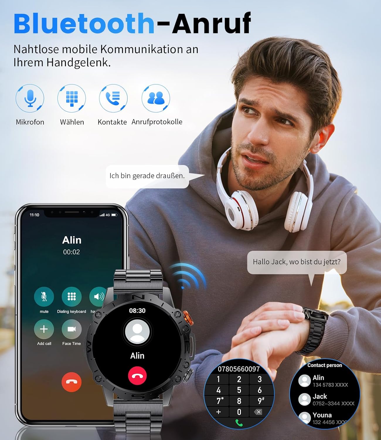 Nektom K60 Rugged Smartwatch with AMOLED Display