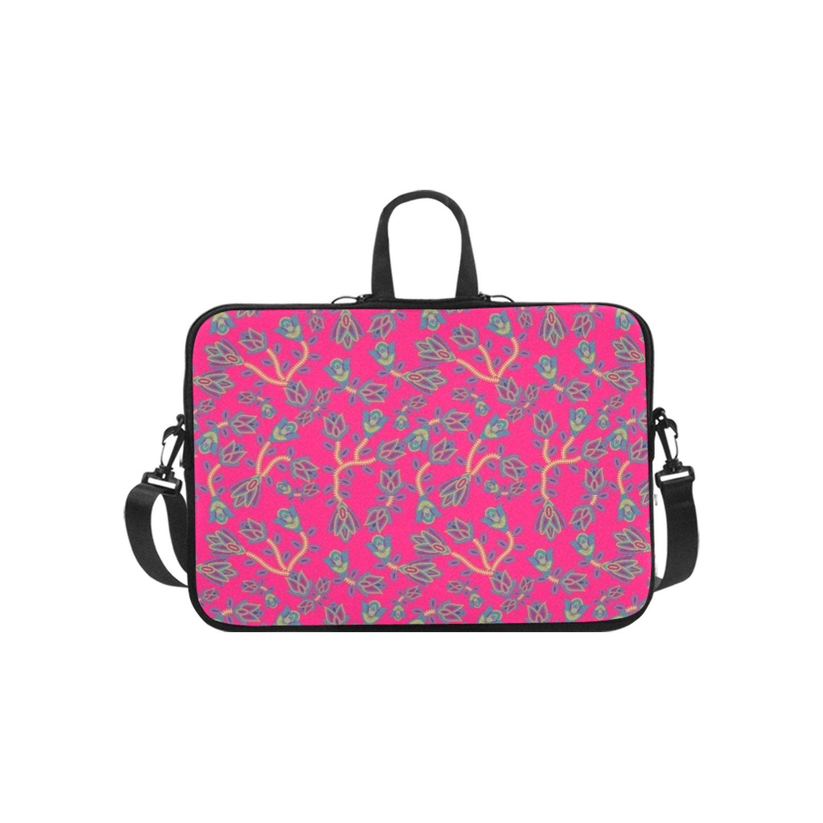 Vibrant Beaded Floral Neoprene Laptop Sleeve