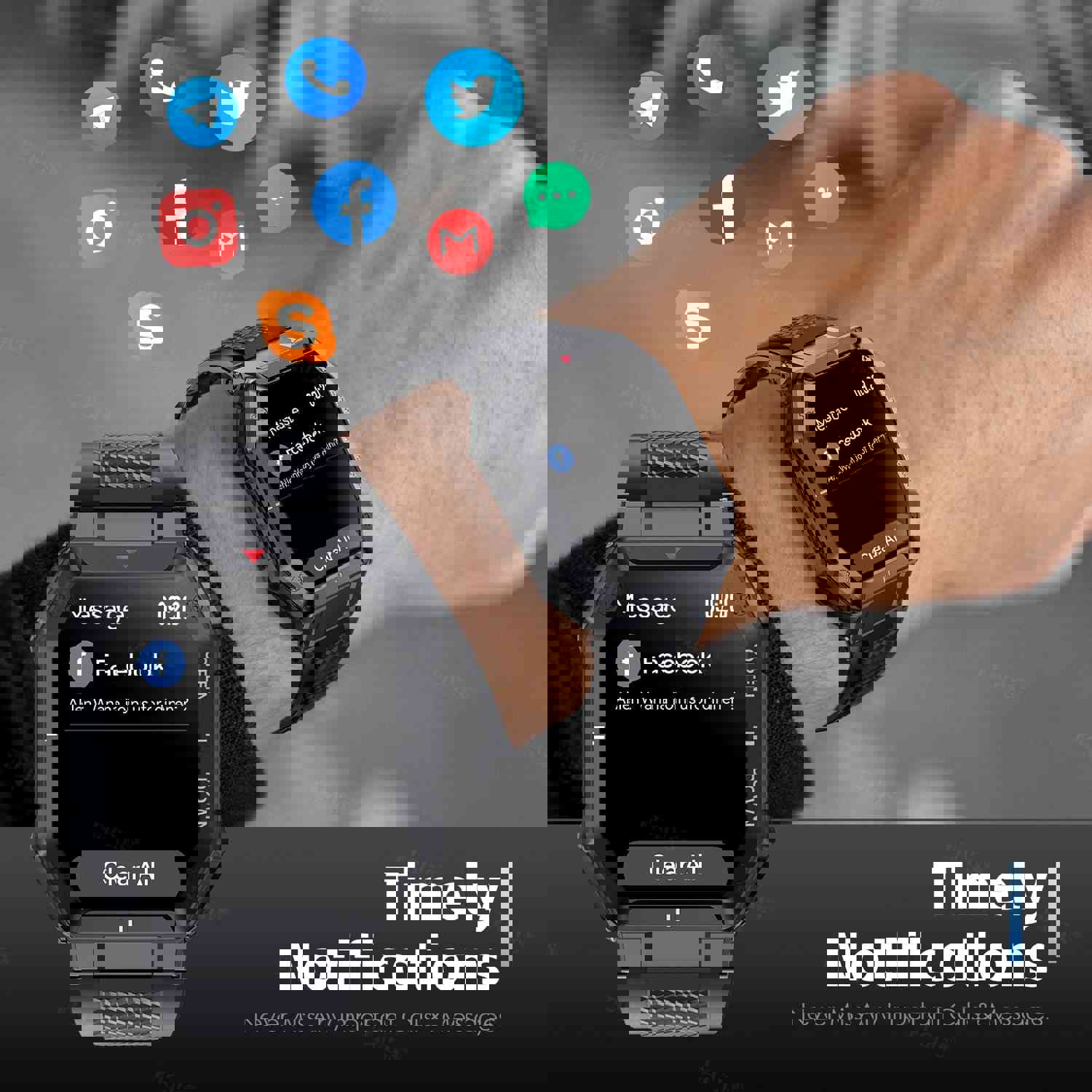 NEKTOM KE1 Men's Smartwatch - Rugged, Waterproof, Multi-Sport Tracking