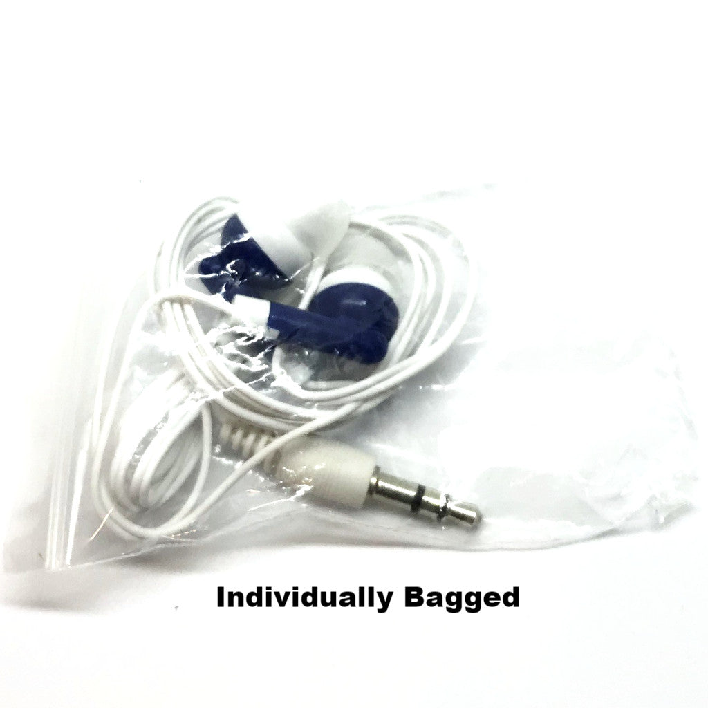 Premium Navy Blue Stereo Earbuds with Comfort and Clarity