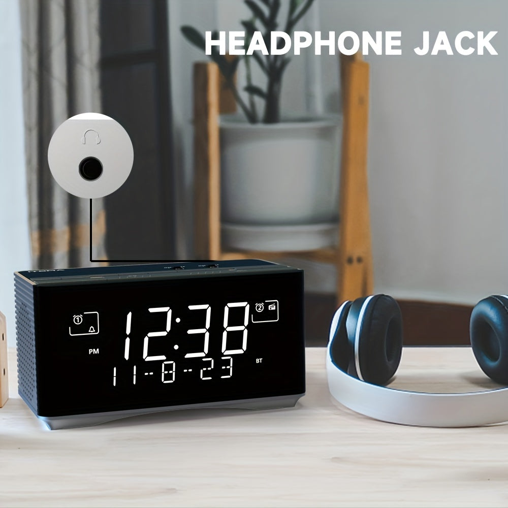 Bluetooth Digital Alarm Clock with FM/DAB Radio and USB Charging