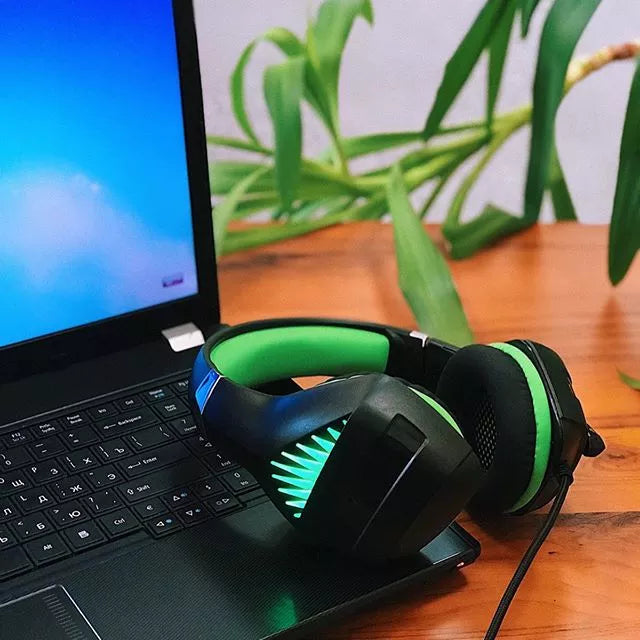 Immersive Gaming Headset with USB Wired Audio and Microphone - Orange