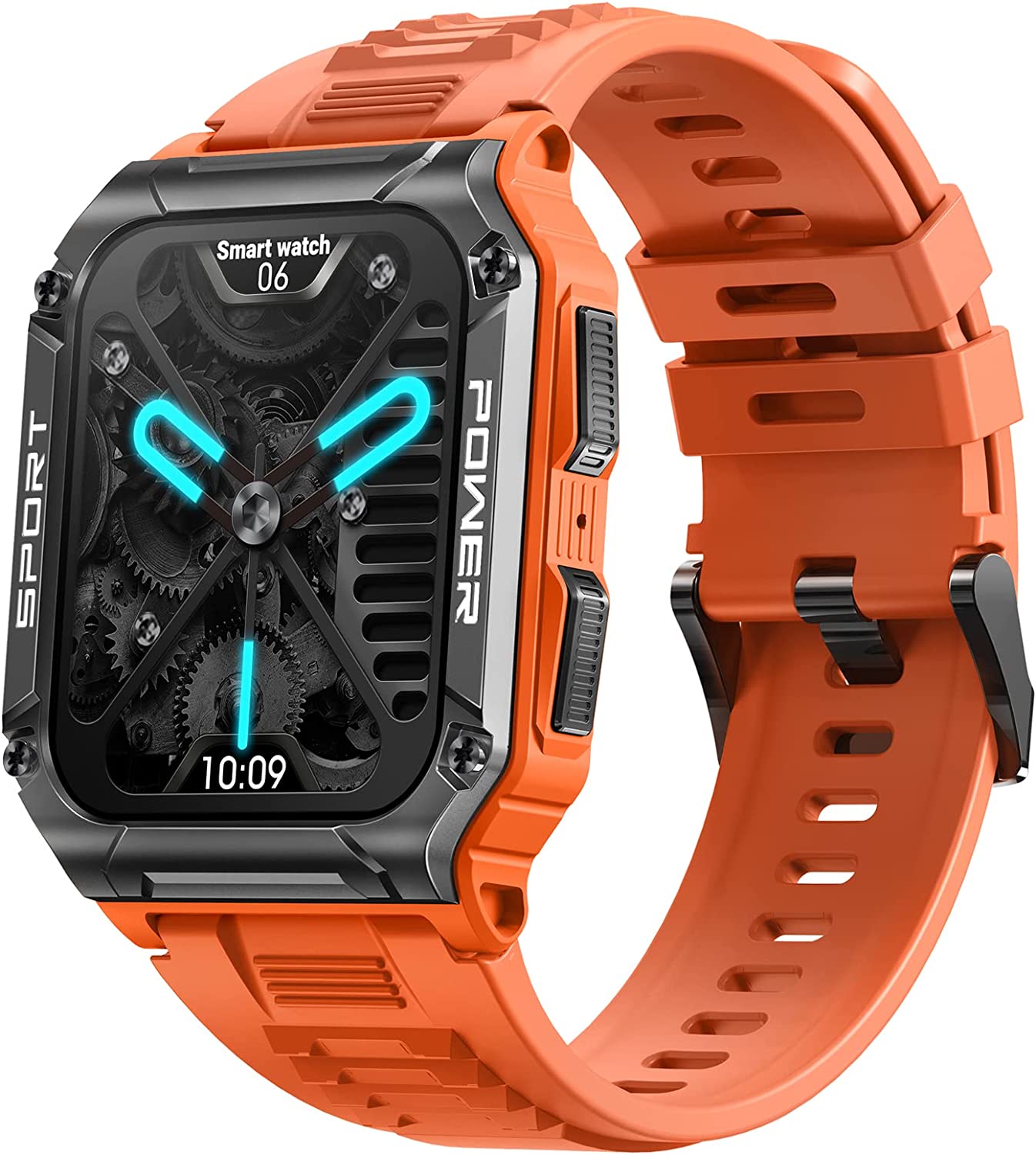 Rugged NEKTOM NX6 Smartwatch for Men - Military-Grade HD Display, Tactical Sports Watch