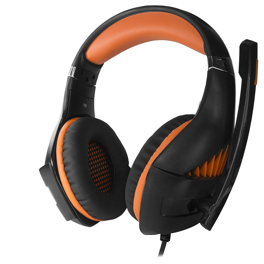 Immersive Gaming Headset with USB Wired Audio and Microphone - Orange