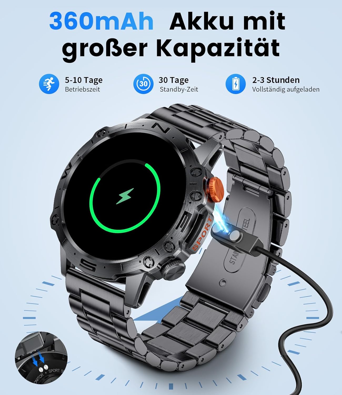 Nektom K60 Rugged Smartwatch with AMOLED Display