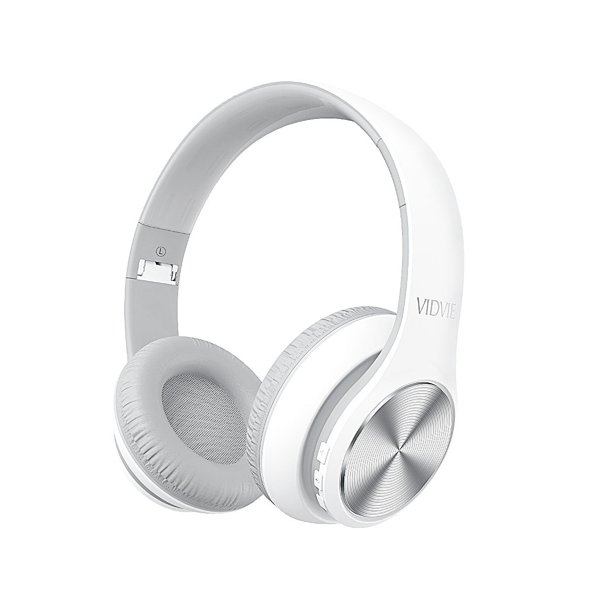 Wireless Bluetooth 5.0 Over-Ear Headphones with Deep Bass - White
