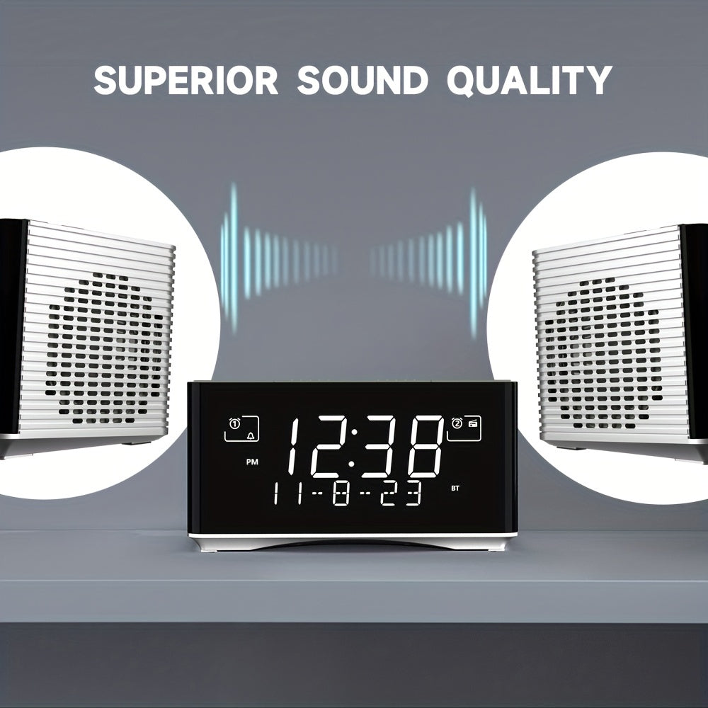Bluetooth Digital Alarm Clock with FM/DAB Radio and USB Charging