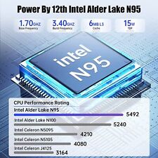 KAMRUI Mini PC - Intel Alder Lake N95, 8GB RAM, 256GB SSD, WiFi 5