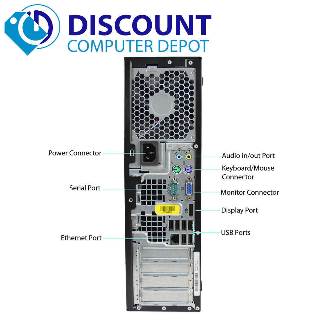 HP Elite/Pro Desktop Computer with Dual 19" LCDs - High-Performance Workstation