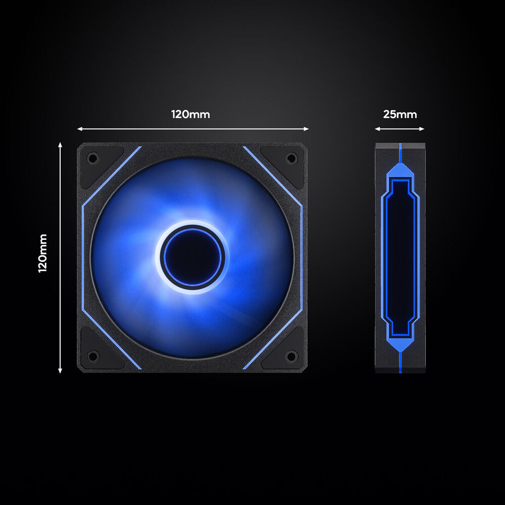 DARKROCK F120 3-in-1 120mm RGB Cooling Fan with Infinite Mirror Design