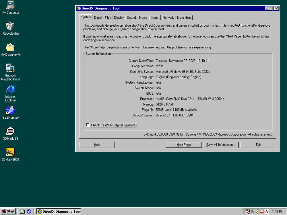 Retro Gaming PC - Windows 98/XP/DOS, 128GB SSD, OPL3 Sound, Floppy Drive