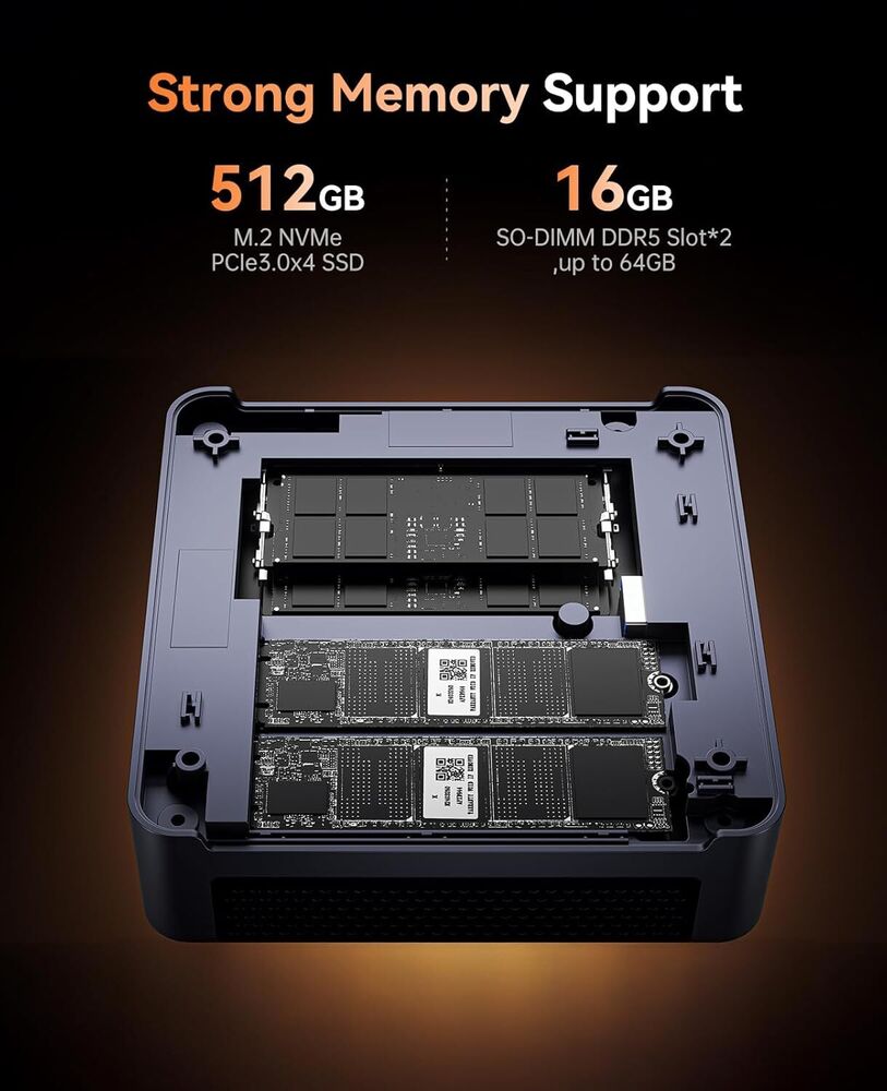KAMRUI AM21 Mini Gaming PC - Ryzen 9 6900HX, 16GB DDR5, 512GB SSD