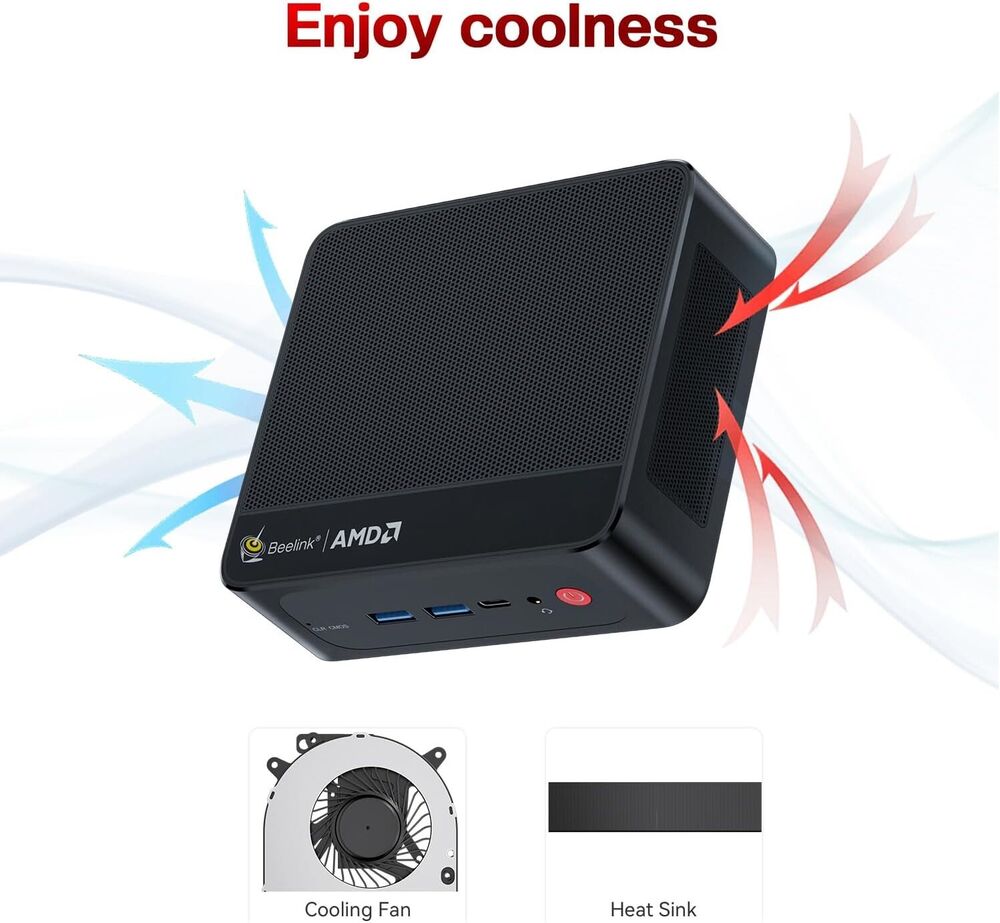 Beelink SER5 Mini PC - High-Performance Gaming Desktop with AMD Ryzen 7 PRO 5850U