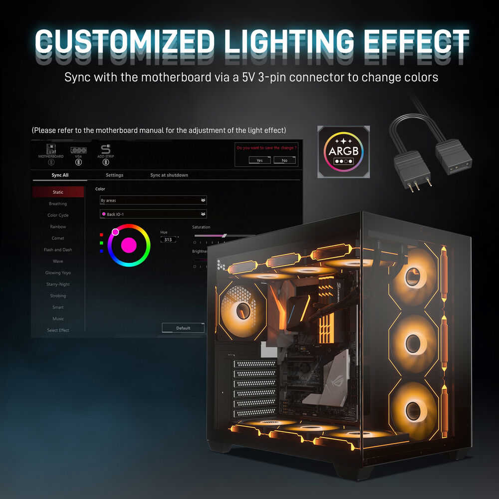 DARKROCK F120 3-in-1 120mm RGB Cooling Fan with Infinite Mirror Design