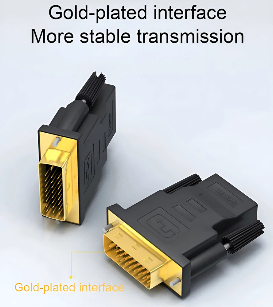 2-Pack DVI-D to HDMI Adapters for Enhanced Connectivity